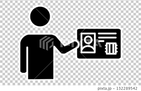 マイナンバー確認のピクトグラム アイコン マイナンバー確認のピクトグラム アイコン 132289542