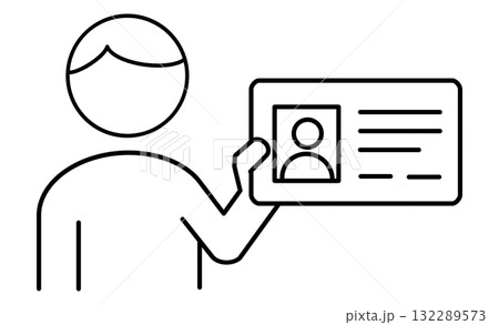 マイナンバー確認のピクトグラム　アイコン 132289573