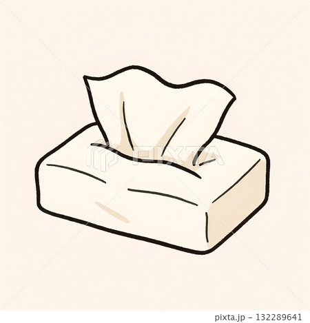 個包装ティッシュペーパーのやさしい素材イラスト 個包装ティッシュペーパーのやさしい素材イラスト 132289641
