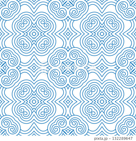 Geometric Swirl Seamless Pattern Geometric Swirl Seamless Pattern 132289647