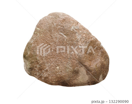 wet granite stone isolated on white background 132290090
