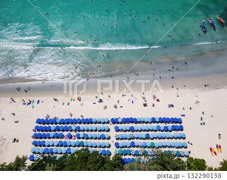 Aerial view of Kata beach in Phuket, Thailand. Aerial view of Kata beach in Phuket, Thailand. 132290138