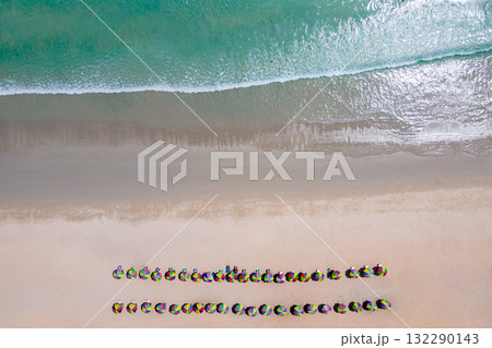 Aerial view of Kata beach in Phuket, Thailand. Aerial view of Kata beach in Phuket, Thailand. 132290143