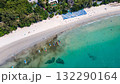 Aerial view of tropical shoreline at Kata Beach in Phuket, Thailand. 132290164