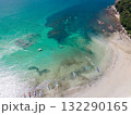 Aerial view of tropical shoreline at Kata Beach in Phuket, Thailand. 132290165