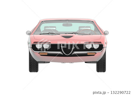 car isolated on transparent background, 3d illustration, cg render 132290722