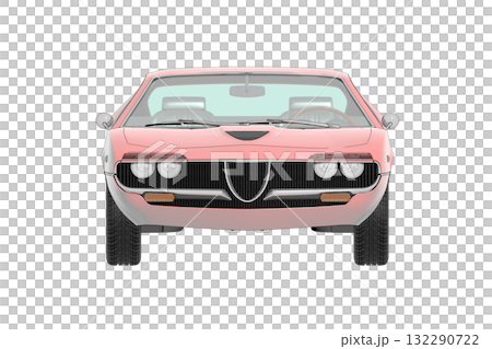 car isolated on transparent background, 3d illustration, cg render 132290722