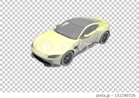 car isolated on transparent background, 3d illustration, cg render 132290726