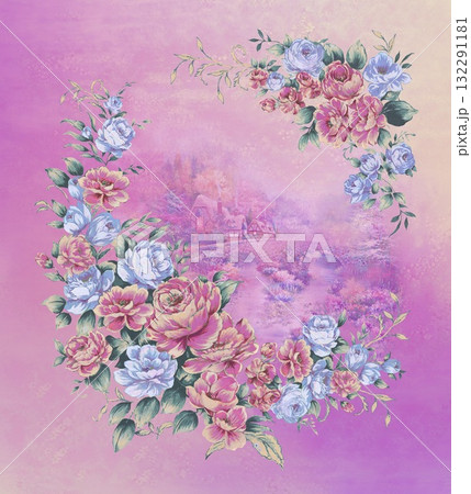 Handpainted Diverse Floral Pattern Collection Decorative Artwork Assortment 132291181