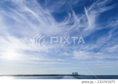 Blue sky background with white fluffy clouds Blue sky background with white fluffy clouds 132291875