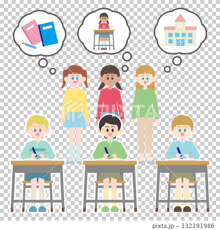 教育　男女差別　子どもたち 132291986