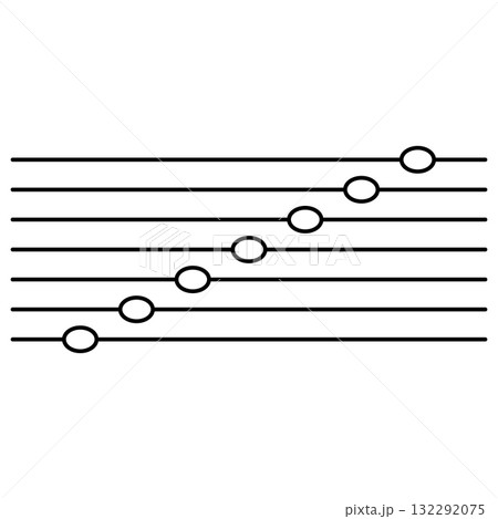 Ascending Musical Scale Notes on Staff 132292075