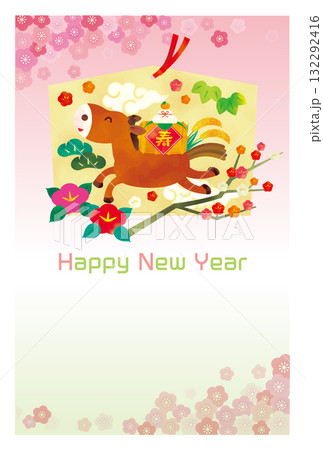 午年年賀状102 午年年賀状102 132292416