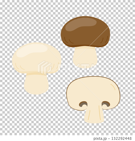 マッシュルームの主線無しイラスト 132292448