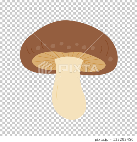 しいたけの主線無しイラスト 132292450