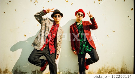 80年代風ヴィンテージ、レトロモダンな写真 132293114