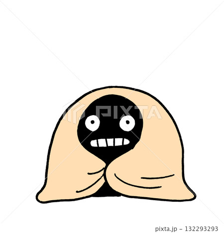 毛布に包まる人 132293293