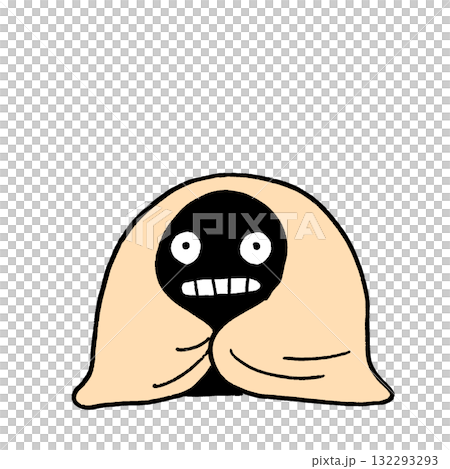 毛布に包まる人 132293293