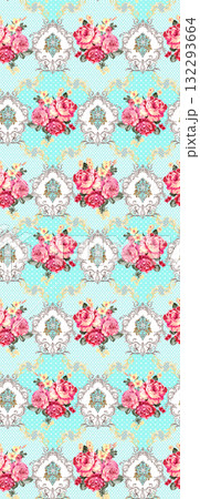 Handpainted Diverse Floral Pattern Collection Decorative Artwork Assortment 132293664