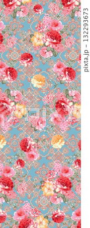 Handpainted Diverse Floral Pattern Collection Decorative Artwork Assortment Handpainted Diverse Floral Pattern Collection Decorative Artwork Assortment 132293673