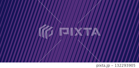 Slant line. Gradient Transition Lattice. Striped halftone gradation texture. Fading Diagonal Violet Blue Lines pattern. Vector Minimalist abstract background. Optical illusion effect. Not AI 132293905