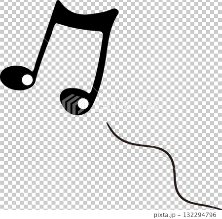 Eighth note melody icon 132294796