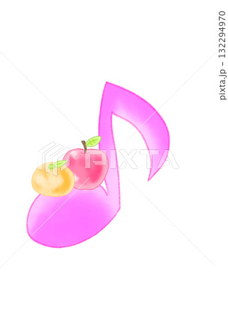 果物の付いた音符 果物の付いた音符 132294970