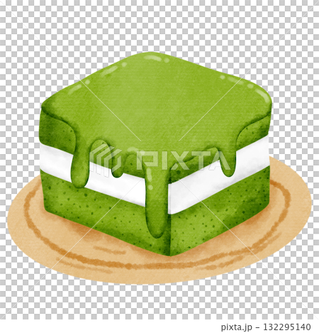 Matcha Jam Cake Square 132295140