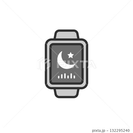 睡眠アプリ スマートウォッチのアイコンイラスト 132295240