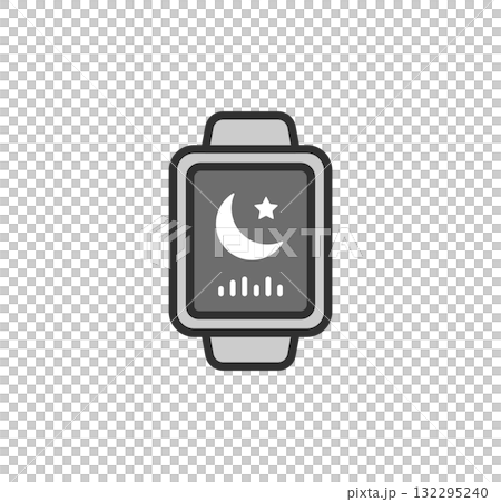 睡眠アプリ スマートウォッチのアイコンイラスト 132295240