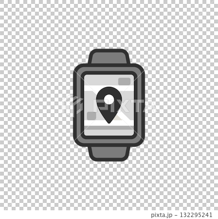 Map app smartwatch icon illustration 132295241