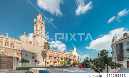 Plaza Tetuan timelapse hyperlapse with the Santo Domingo Convent in Valencia, Spain Plaza Tetuan timelapse hyperlapse with the Santo Domingo Convent in Valencia, Spain 132295318
