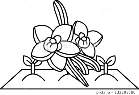 A drawing of a flower garden with a bunch of flowers and some plants A drawing of a flower garden with a bunch of flowers and some plants 132295580