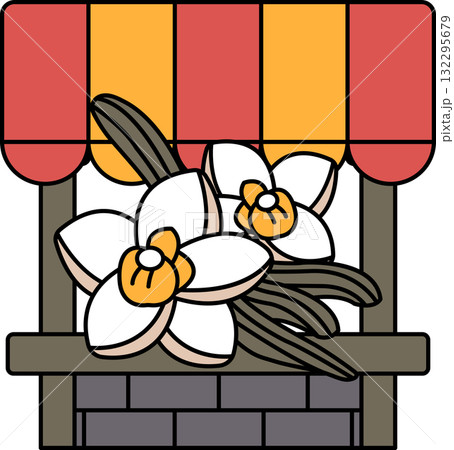 A black and white drawing of a flower arrangement with a bench in the background A black and white drawing of a flower arrangement with a bench in the background 132295679