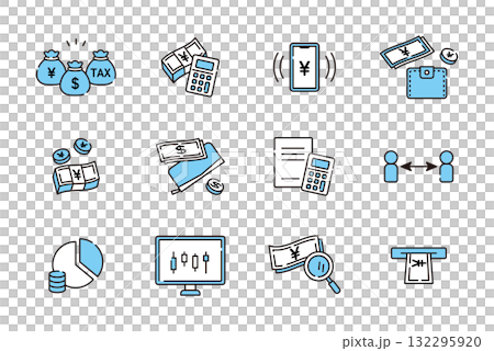 Business icon set 132295920