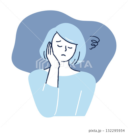 困っている女性 困っている女性 132295934