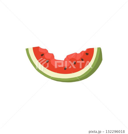 Organic waste, food compost collection isolated on white background. Banana and watermelon rind, fish bone and apple stump vector illustration 132296018