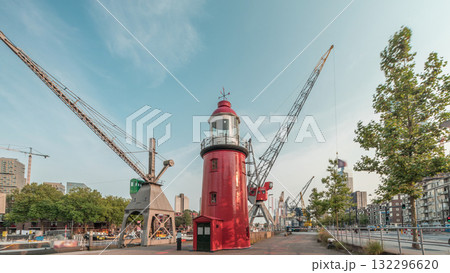 Hyperlapse of The Low Light of Hook of Holland in Rotterdam, Netherlands. Hyperlapse of The Low Light of Hook of Holland in Rotterdam, Netherlands. 132296620