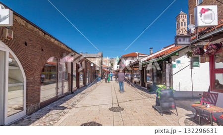 Walk on street in Bascarsija, an oriental bazaar and an old Ottoman historic center of Sarajevo timelapse hyperlapse, Bosnia and Herzegovina Walk on street in Bascarsija, an oriental bazaar and an old Ottoman historic center of Sarajevo timelapse hyperlapse, Bosnia and Herzegovina 132296631
