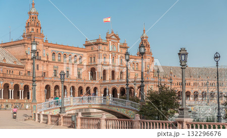 Plaza de Espana timelapse hyperlapse in Seville, Spain Plaza de Espana timelapse hyperlapse in Seville, Spain 132296676