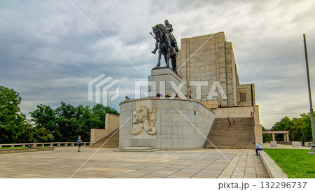 Equestrian Statue of Jan Zizka timelapse hyperlapse at Czech National Museum in Vitkov, Prague. Equestrian Statue of Jan Zizka timelapse hyperlapse at Czech National Museum in Vitkov, Prague. 132296737