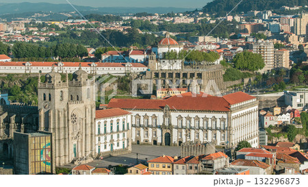 Cathedral of Porto - view from Clerigos Tower in Porto timelapse, Portugal Cathedral of Porto - view from Clerigos Tower in Porto timelapse, Portugal 132296873