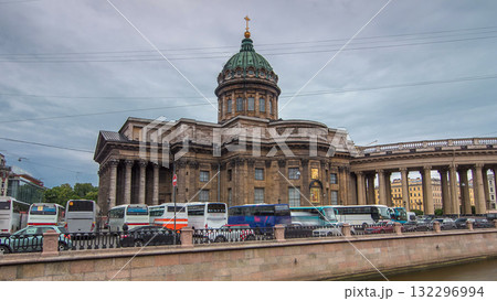 Kazan Cathedral or Kazanskiy Kafedralniy Sobor timelapse hyperlapse in Saint Petersburg Kazan Cathedral or Kazanskiy Kafedralniy Sobor timelapse hyperlapse in Saint Petersburg 132296994
