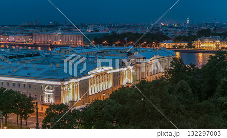 Constitutional Court of Russian Federation timelapse in St.Petersburg, Russia. 132297003