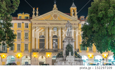 Monument a Garibaldi and Chapelle du Saint-Sepulcre in Place Garibaldi timelapse, Nice. 132297109