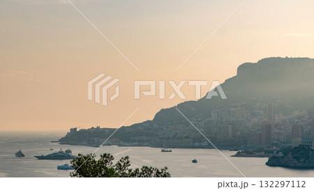 Cityscape timelapse of Monte Carlo, Monaco during summer sunset. Cityscape timelapse of Monte Carlo, Monaco during summer sunset. 132297112