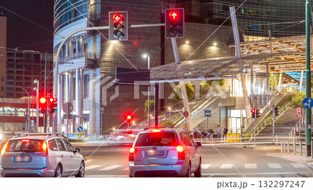 Milan skyline with modern skyscrapers in Porta Nuova business district night timelapse in Milan, Italy Milan skyline with modern skyscrapers in Porta Nuova business district night timelapse in Milan, Italy 132297247