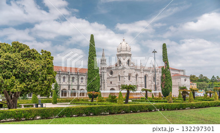Mosteiro dos Jeronimos, located in the Belem district timelapse hyperlapse of Lisbon, Portugal. 132297301