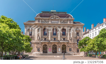 Timelapse hyperlapse of Theatre des Celestins in Lyon, France. A historic theatre on Place des Celestins Timelapse hyperlapse of Theatre des Celestins in Lyon, France. A historic theatre on Place des Celestins 132297336