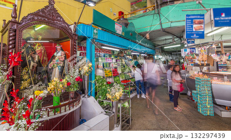 Surquillo Market timelapse hyperlapse, Lima, Peru. Lima's biggest food market 132297439